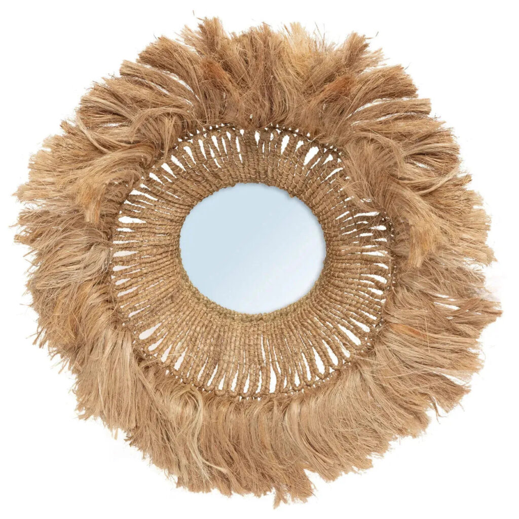 Abaca Solomon Mirror - Natural - ModerneBoligTilbehør.dk